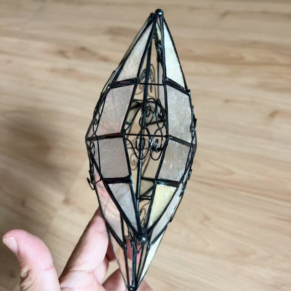 Capiz Shell & Pearl Metal Tree Topper 10"x7" - Picture 7 of 7